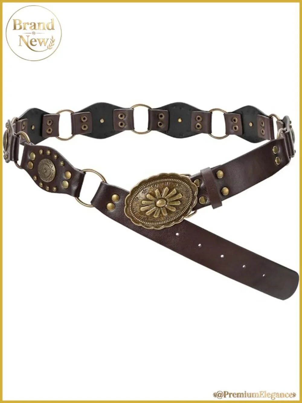 Faux Leather Western Belt for Women Cowgirl Festival Jean Dress